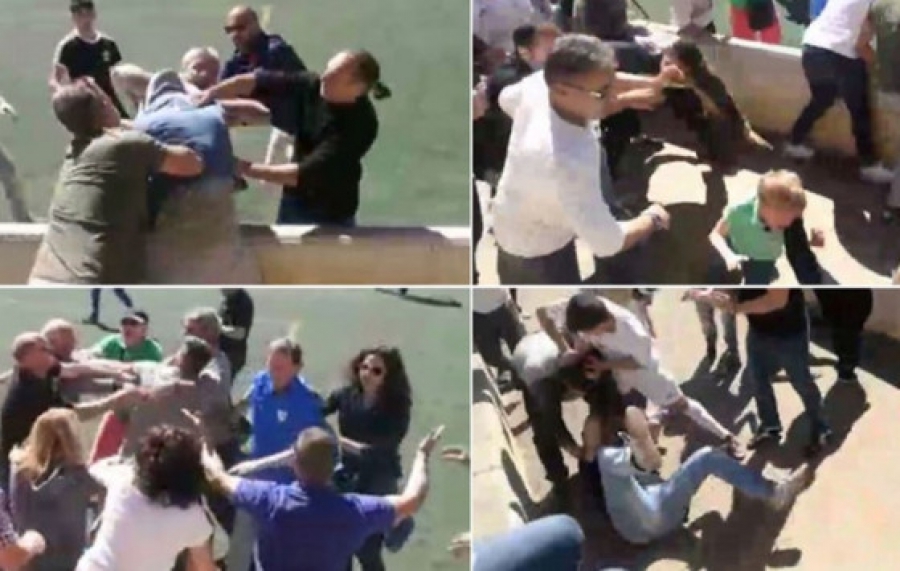 Εικόνες ντροπής! Άγριο ξύλο γονέων σε παιχνίδι παιδιών [vid]