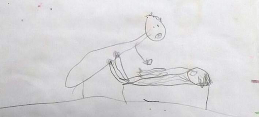 Εικόνες-σοκ: 5χρονη ζωγράφισε τον βιασμό της από ιερέα [σκίτσα]